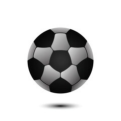 Fototapeta premium Vector isolated soccer ball illustration, sports football icon flat illustration