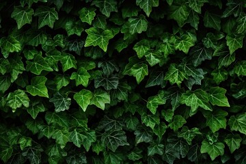 Fototapeta na wymiar Verdant enchantment. Garden lush embrace. Nature green symphony. Art of ivy and leaves. Nature wall. Summer serenity. Exploring beauty