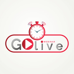 Go live sign text Vector Illustration design, Live Webinar abstract