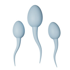 Sperm 3D Icon Illustration
