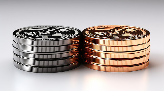 New digital coins, cryptocurrency background image