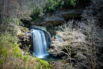 Obraz premium Looking Glass Falls in Pisgah National Forest, in North Carolina.