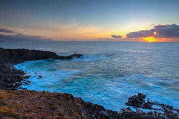 Evening on the coast in Puerto de la Cruz,Tenerife.