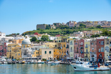 Fototapeta premium Marina Grande, the main port of the enchanting island of Procida