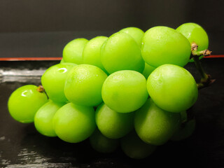 green grapes on a plate