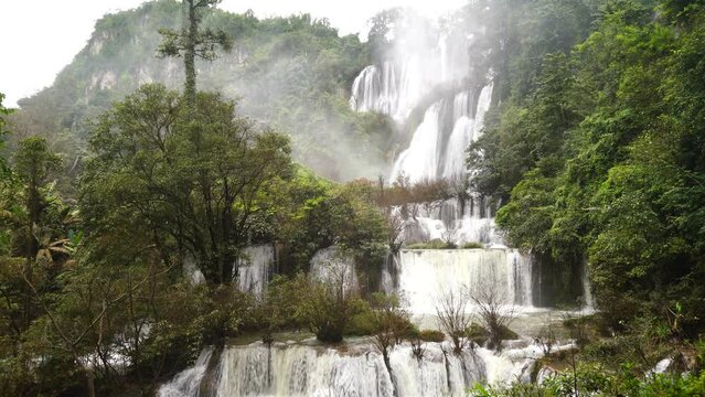 Thi Lor Su famous waterfall in Thailand.