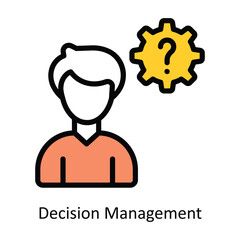 Decision Management vector Filled outline Icon Design illustration. Human Resources Symbol on White background EPS 10 File 