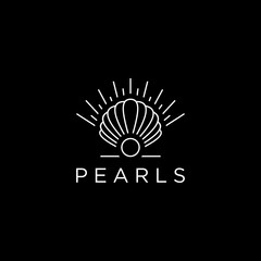 pearl logo line vector suitable for fashion company