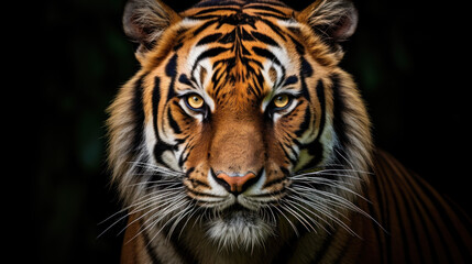 Obraz premium A close-up portrait of a tiger.