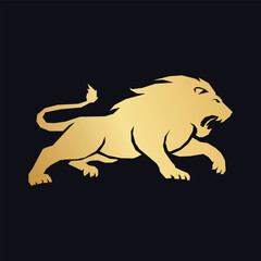 Lion golden logo , Lion gradient logo