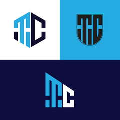 modern tc logo design - obrazy, fototapety, plakaty
