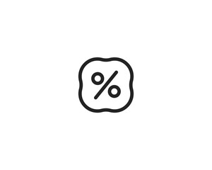 Discount percentage icon symbol vector