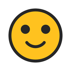 Simple smiley face icon. Vector.