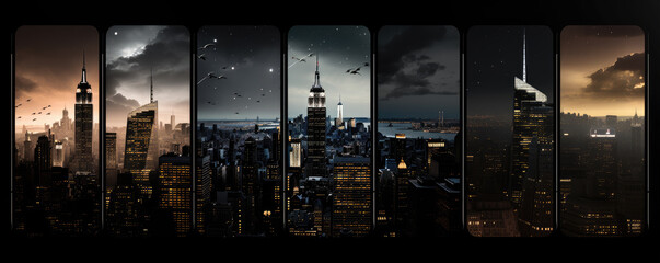 City iphone wallpapers, city in the night phone cover.