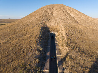 Gordion Antique City and Midas Tumulus Drone Photo, Yassicahoyuk Polatli, Ankara Turkey (Turkiye)