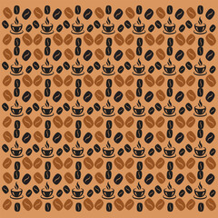 International Coffee Day Pattern Seamless Background
