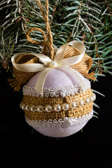 handmade soft toys, Christmas tree decorations, Christmas gifts, Valentine's Day gifts, love story, thread toys