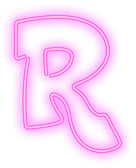 Neon Pink color letters
