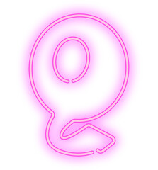 Neon Pink color letters