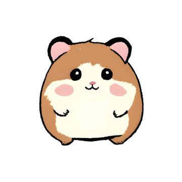 Cute hamster, illustration, generative ai, 생성형, 인공지능,