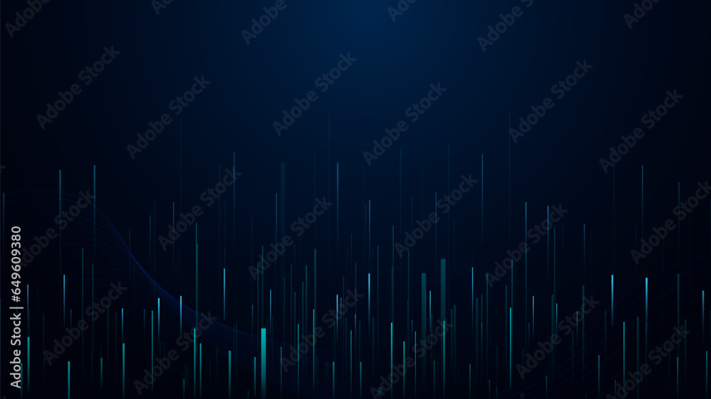 Wall mural hi-tech digital data abstract design