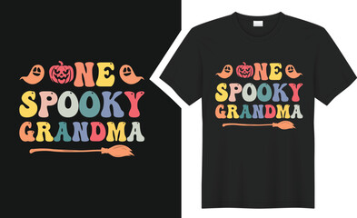One spooky grandma T shirt design.