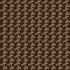 International Coffee Day Pattern Seamless Background