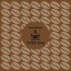 International Coffee Day Pattern Seamless Background
