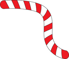 Fototapeta na wymiar Christmas candy cane lined Strokes. Red and white cartoon style striped. X-mas lines for Christmas digital decoration. Vector illustration isolated on white background.
