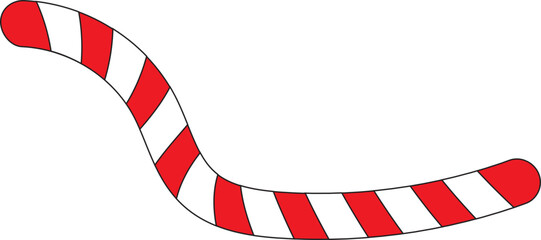 Obraz premium Christmas candy cane lined Strokes. Red and white cartoon style striped. X-mas lines for Christmas digital decoration. Vector illustration isolated on white background.