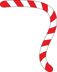 Christmas candy cane lined Strokes. Red and white cartoon style striped. X-mas lines for Christmas digital decoration. Vector illustration isolated on white background.