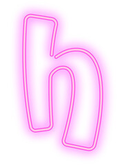 Neon pink color letters