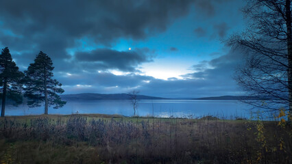 Early morning before the fog lifts from the surface of the water