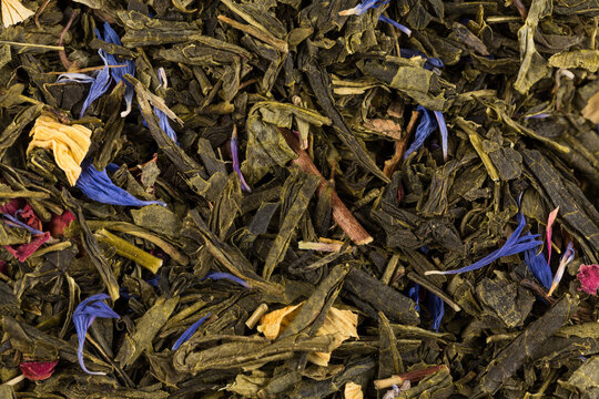 Flavoured Green Tea Isolated