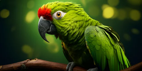 Fototapeten green winged macaw © 00