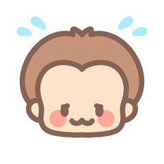 シンプルな猿困る⭐︎PNG