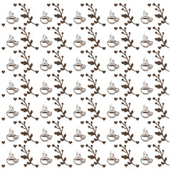 International Coffee Day Pattern Seamless Background