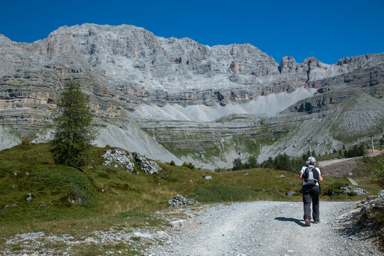 Adamello Brenta natural park, mountains and lakes of Trentino, a UNESCO natural heritage site