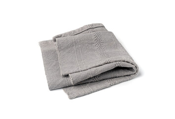 Grey Linen Napkin Cloth, Vintage Folded Tablecloth, Natural Eco Textile, Linen Napkin