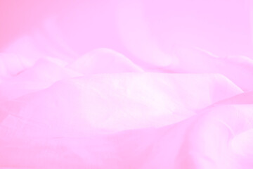 リネンクロスのドレープ背景　透明感のあるピンク系