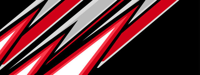 stylish red, grey, black and white sports background design