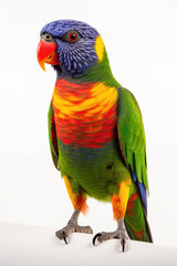 Rainbow Lorikeet isolated on a white background