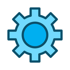 Gear setting symbol icon vector image. Illustration of the industrial wheel mechine mechanism design image