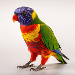 Rainbow Lorikeet isolated on a white background