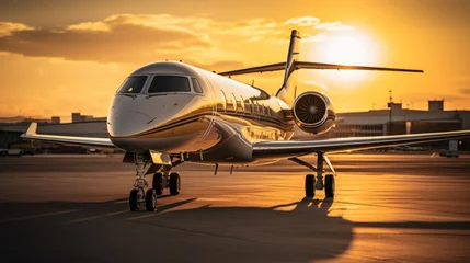 Fotobehang jet plane personal business VIP private luxury jet © sirisakboakaew