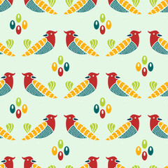 seamless pattern with birds
