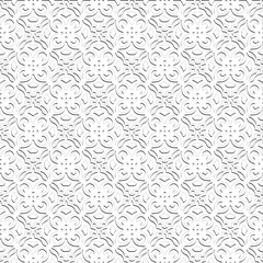 Vector pattern with symmetrical elements . Modern stylish abstract texture. Repeating geometric tiles from striped elements.Black and white pattern.