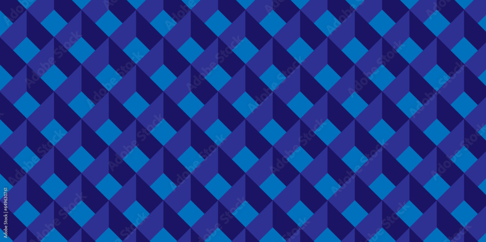Poster seamless geometric pattern abstract background. abstract cubes geometric blue color hexagon technolo