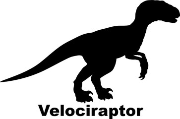 Obraz premium Velociraptor Dinosaur silhouette dinosaur monogram dinosaur species dinosaur breed types of dinosaurs, types of dinosaurs, dinosaur monogram, dinosaur breed