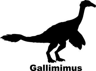 Gallimimus Dinosaur silhouette dinosaur monogram dinosaur species dinosaur breed types of dinosaurs, types of dinosaurs, dinosaur monogram, dinosaur breed